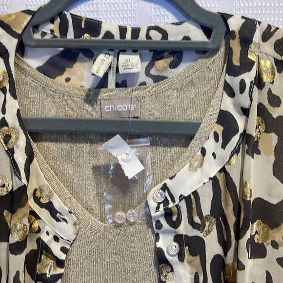 NWT Animal Print Sheer Top!ππ - Picture 2 of 5